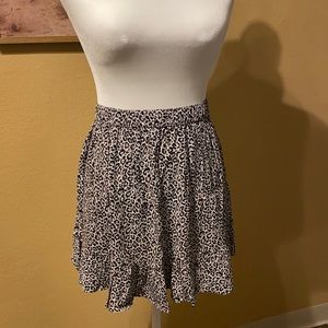 Cheetah print mini skirt